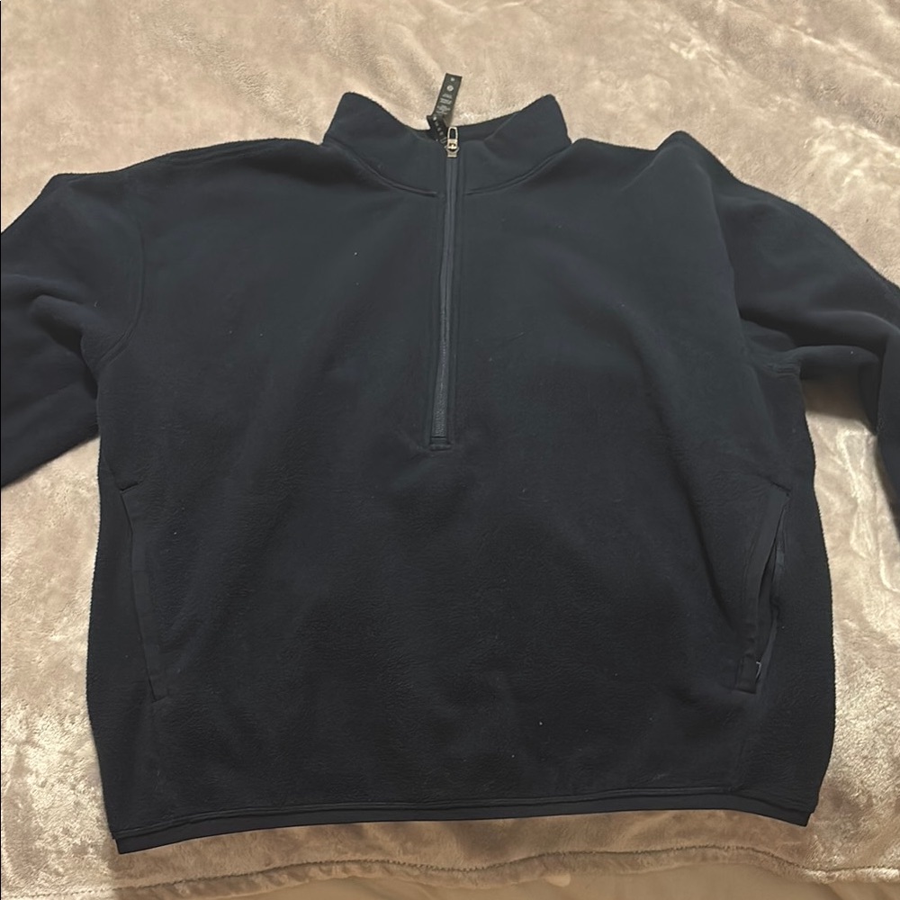 Men's Lululemon Half-Zip Fleece Pullover - navy